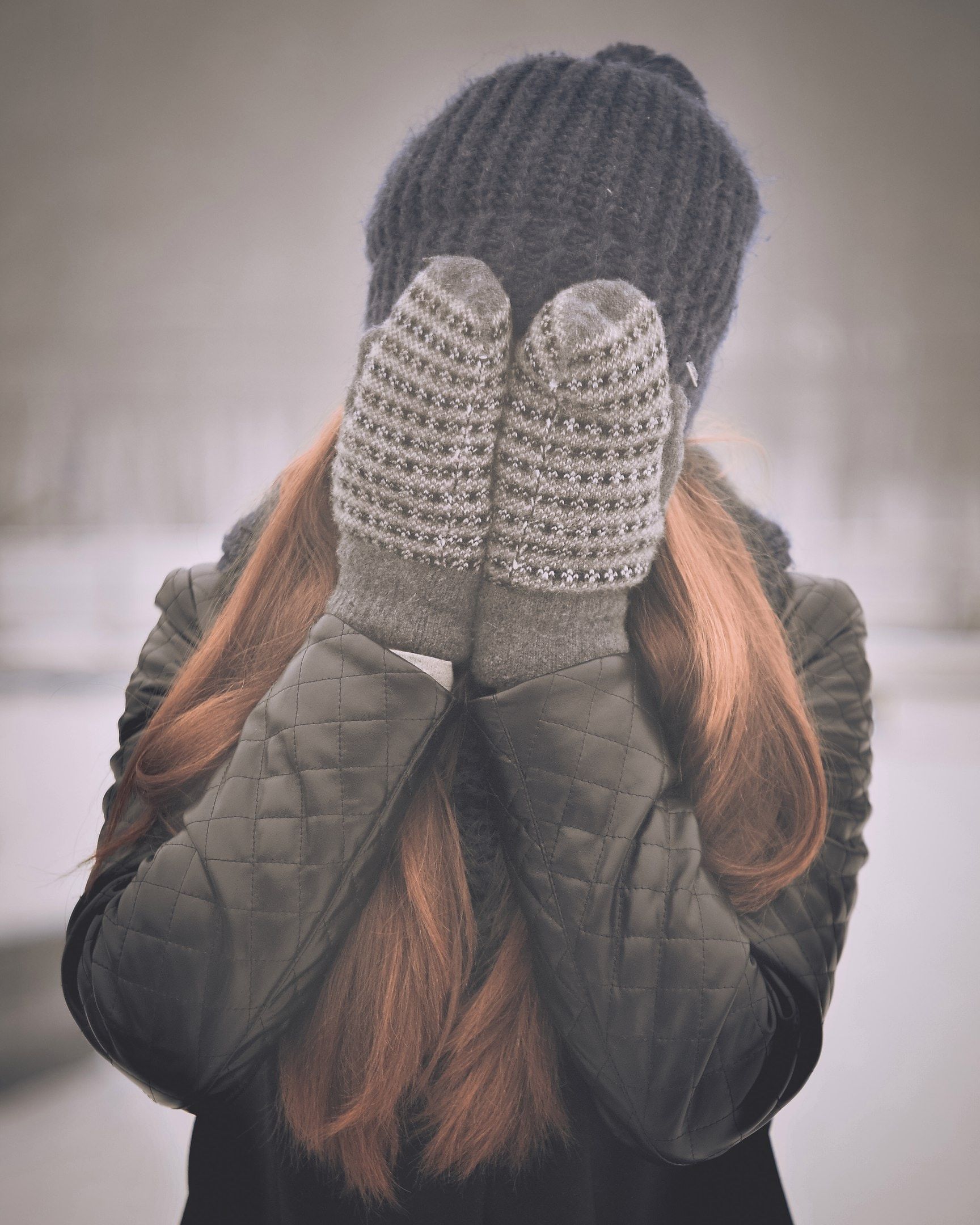 photo of girl with mittens